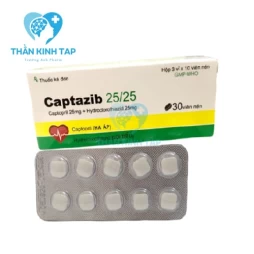 Captazib 25/25 - Hộp 3 vỉ x 10 viên